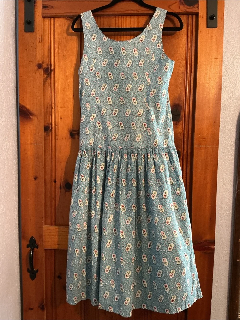 reyn spooner Teal Floral Print Sleeveless Dress